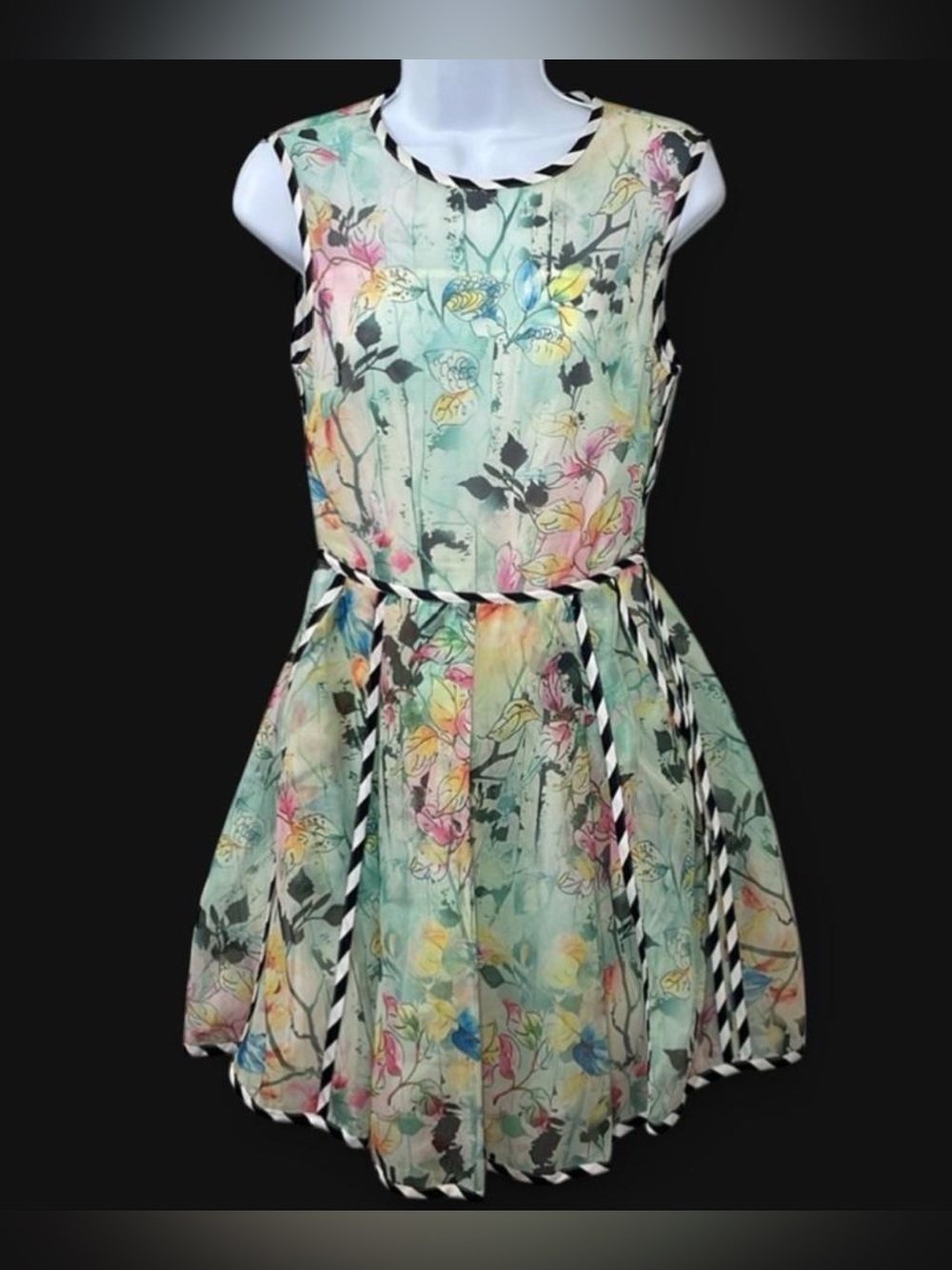 💐 Asos, Fun, Floral Sleeveless Party Dress Size 6